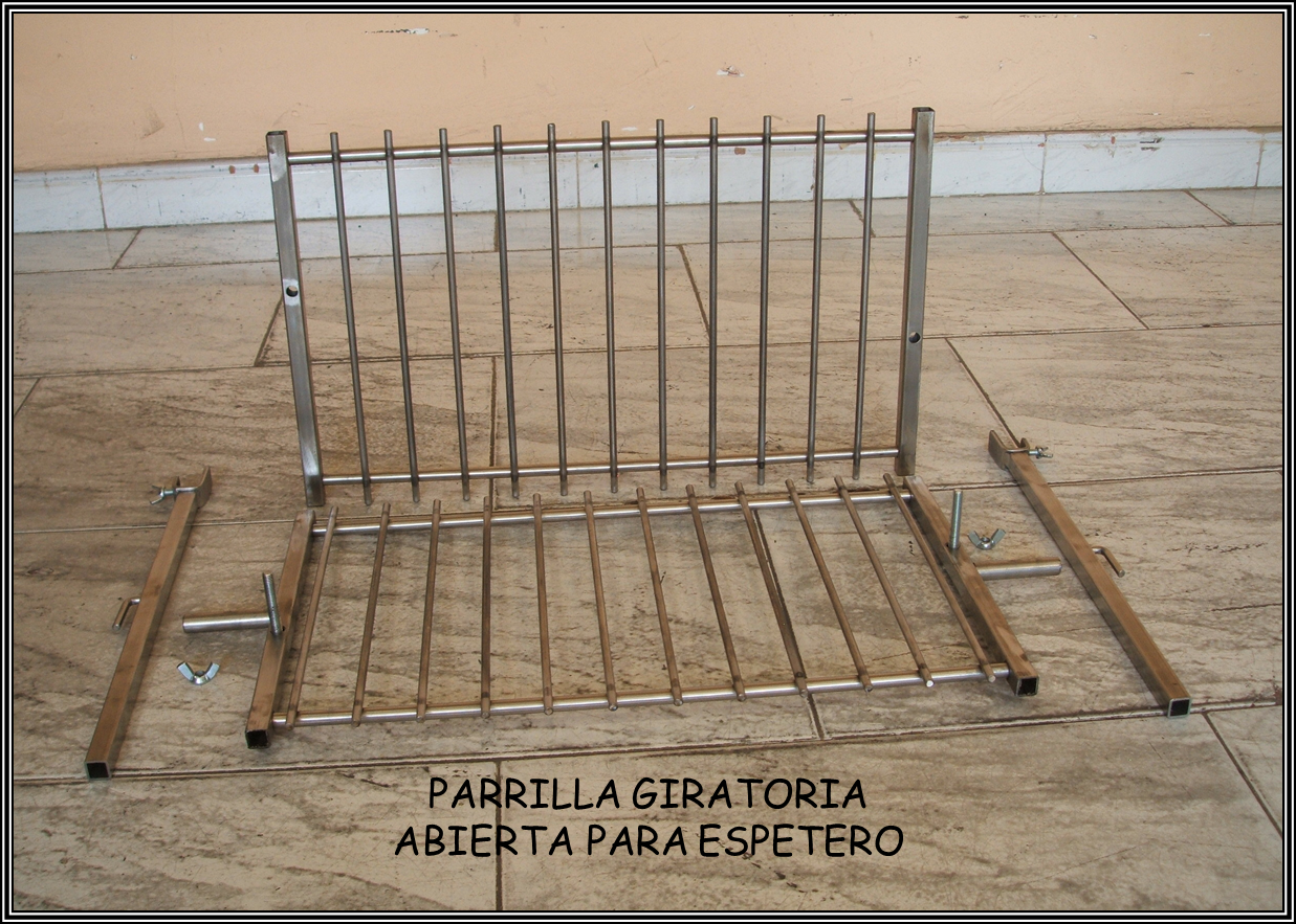 Parrilla giratoria para espeteros suelta. Para barbacoas metalicas y de lea. Tambien para barbacoas de obra. Espetera y espeteras