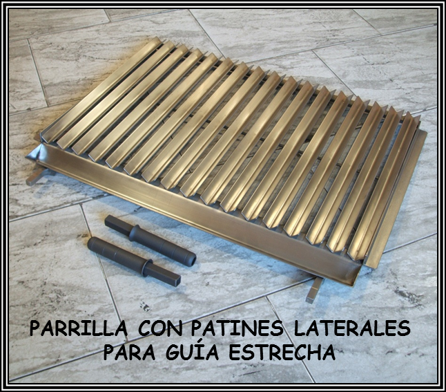 Parrilla de asado argentina para barbacoas metalicas o de obra guia estrecha