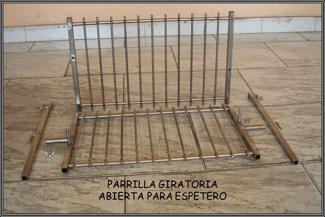 Parrilla giratoria para espeteros suelta. Para barbacoas metalicas y de lea. Tambien para barbacoas de obra. Espetera y espeteras