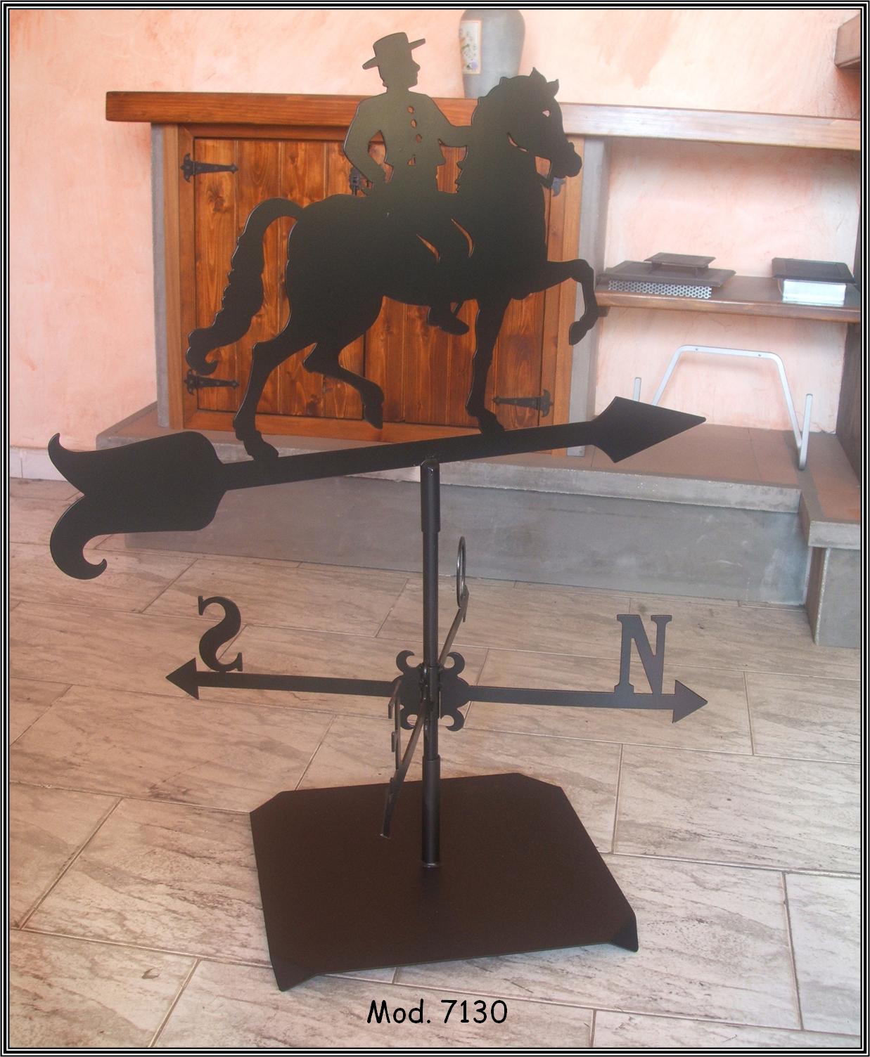 Veleta de jinete y caballo para CHIMENEAS