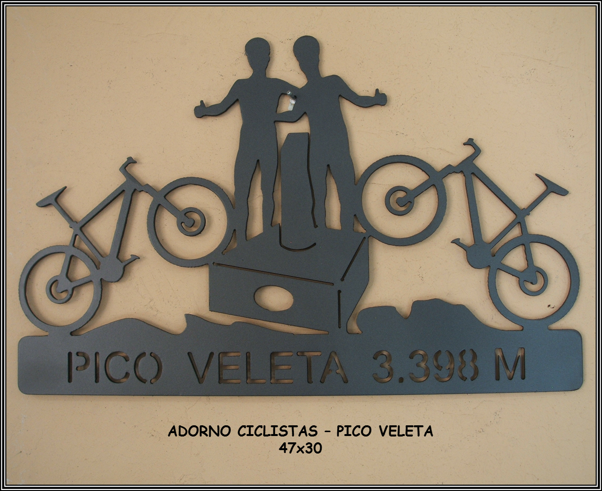 Adorno Ciclistas Pico Veleta METAL CNC - 47x30