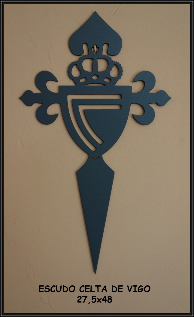 ESCUDO CELTA DE VIGO - METAL CNC - 27,5x48