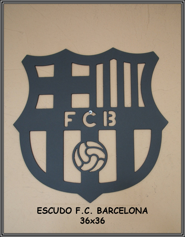 ESCUDO FC BARCELONA - FCB - METAL CNC - 36x36