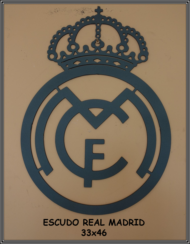 ESCUDO REAL MADRID - METAL CNC - 33x46