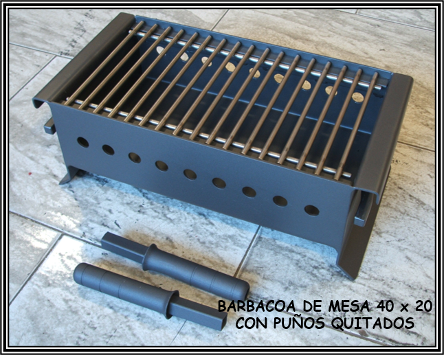 BARBACOA metalica de Mesa 40x20