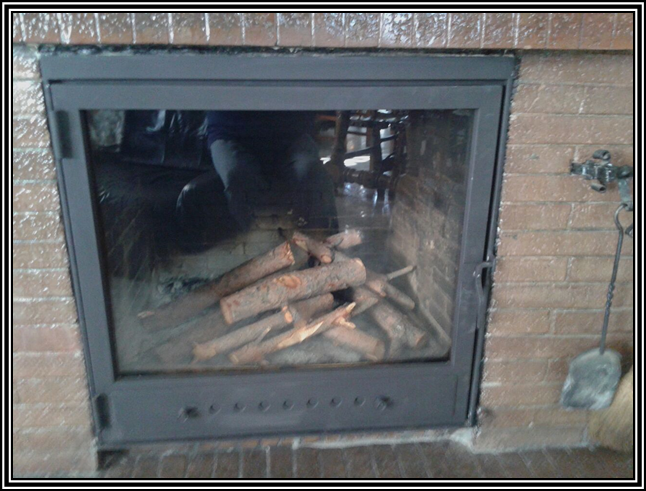 Ejemplo de instalacion de puerta de chimenea